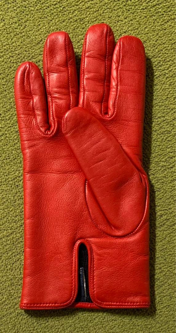 美品❗️MEROLAメローラ 本革 手袋 希少6.5 レッド イタリア製