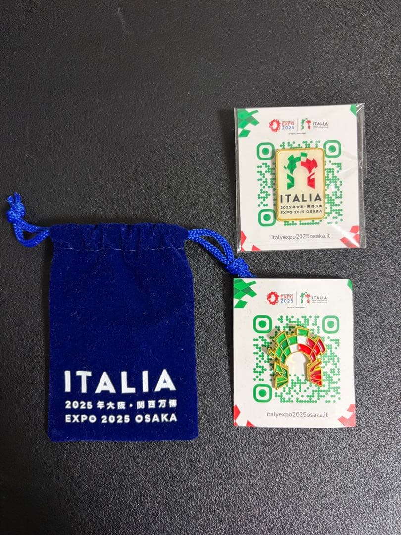 [万博×イタリア×VIP]超レア！イタリア館 限定ピンバッチ 袋付き