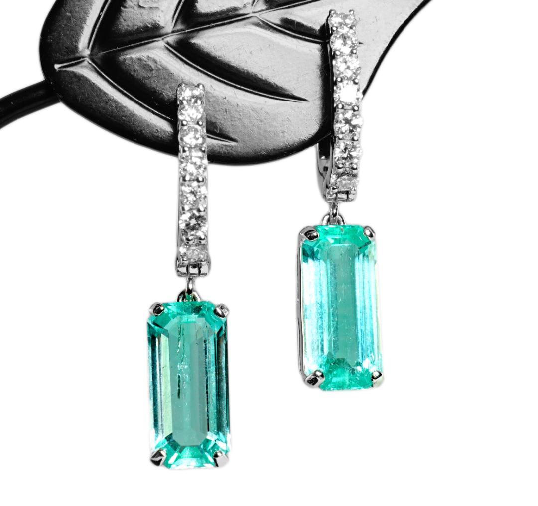 ミカゲ 天然エメラルド F1相当 3.212ct D0.32ct 中宝ソ