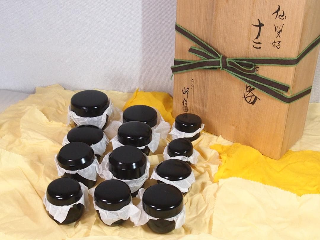 【美品】仙叟好 十二茶器 塗師:坂田峰俊 真塗 棗/薄茶器/茶入 裏千家 茶道具