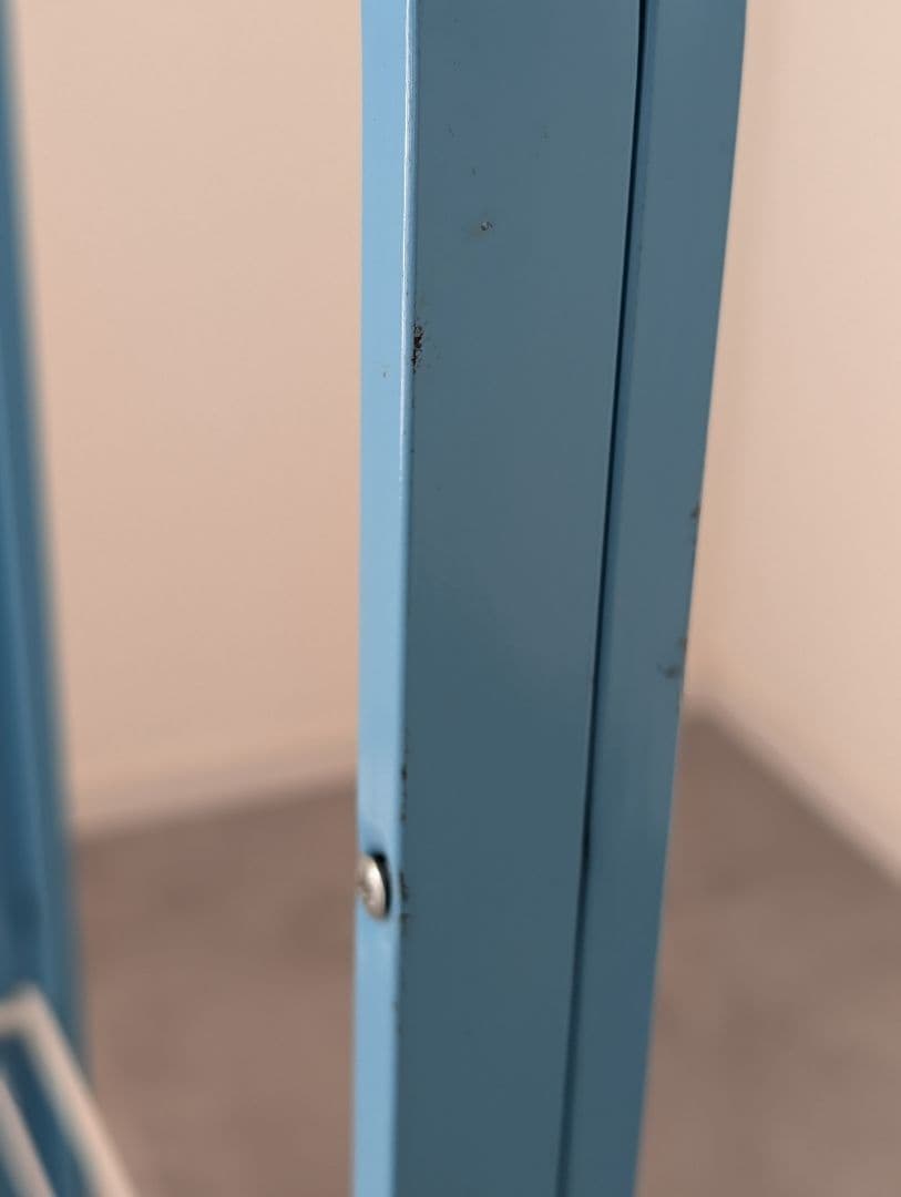 80's-90's レトロ スチールフレーム ガラステーブル ファンシー モダン