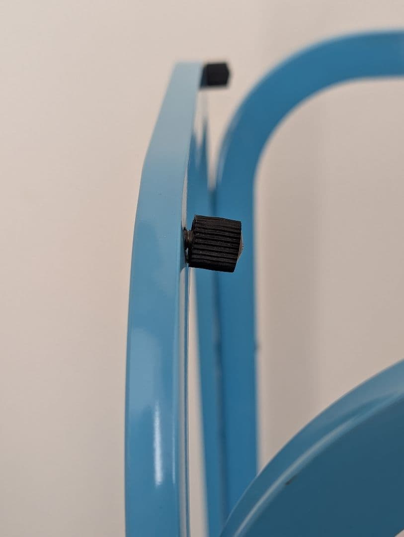 80's-90's レトロ スチールフレーム ガラステーブル ファンシー モダン