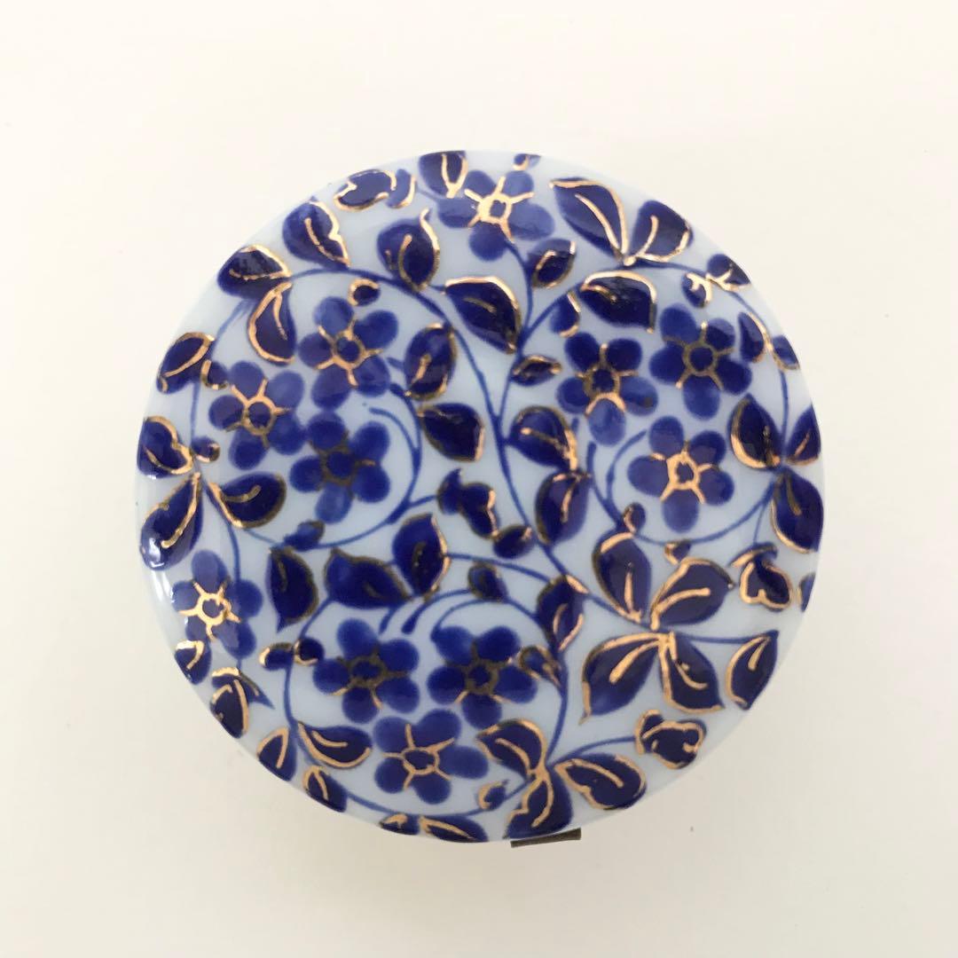 ミルクガラス ピルケース 小物入れ アンティーク