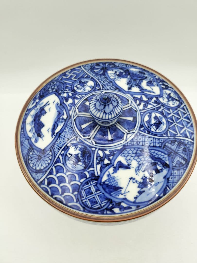 b423【新品・未使用】水指 祥瑞末広 高野昭阿弥 木箱 茶道具