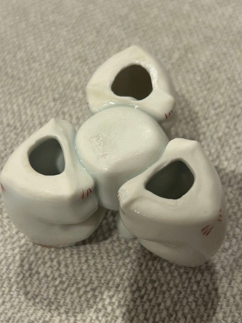 高野昭阿弥造　三ツ兎　蓋置　茶道具