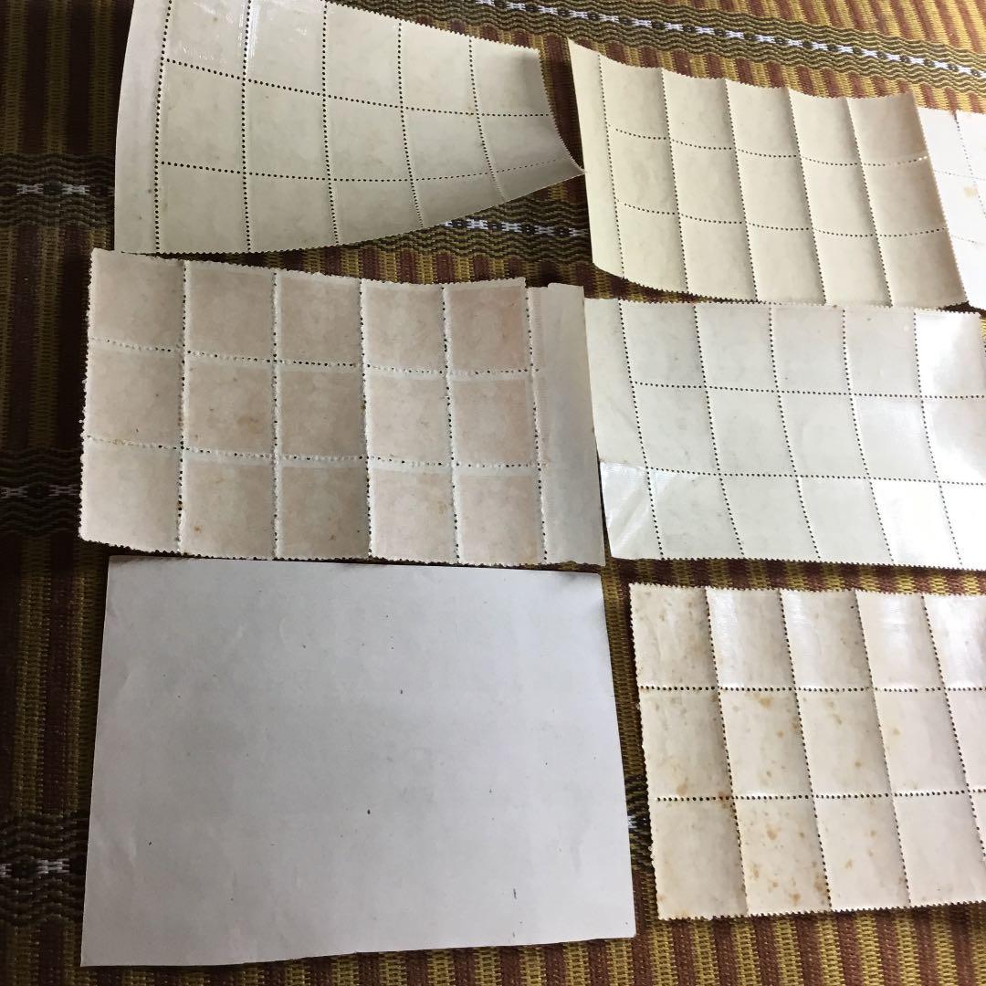 戦時中切手9種×15枚ブロック 裏糊ピカツヤ！航研機、旭日と飛燕、靖国神社等！