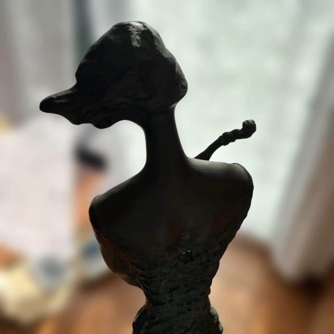 ブロンズ製女性像 バイオリンを持つ女　銅像　 彫刻　高さ1.17m