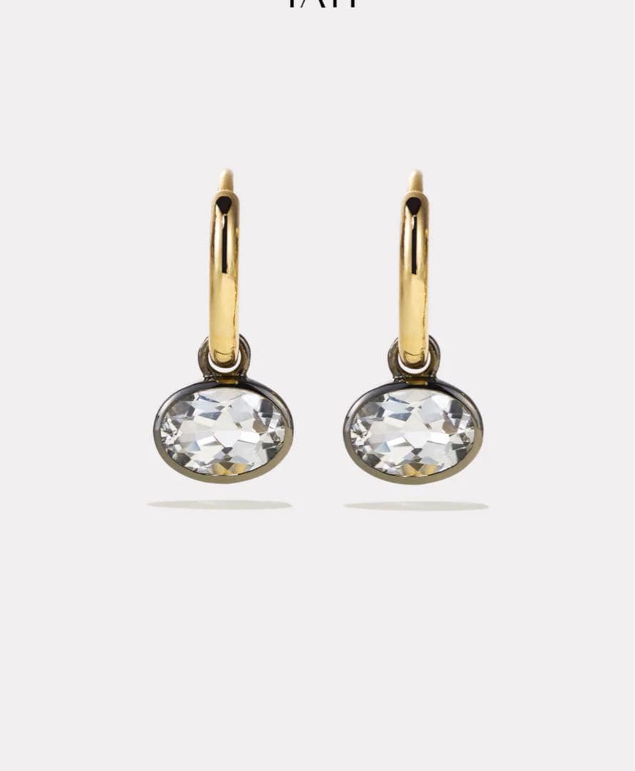 Bypariah Orbit Hoops ホワイトトパーズ & ブラックロジウム