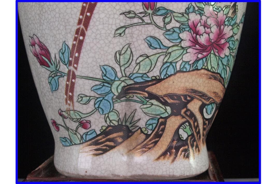 中国 清時代　在銘手描き花瓶 美術品　激安骨董品 DE1042B12-4