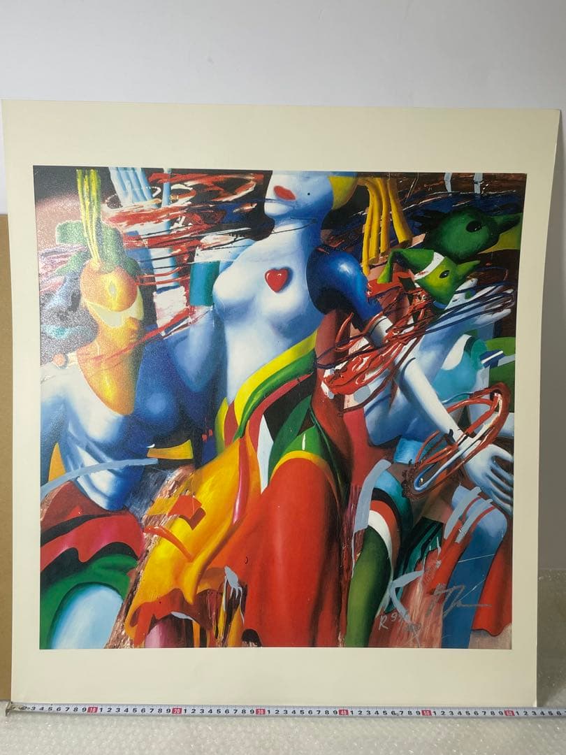 『躍るマスク』 オルガ グレチナ　シルクスクリーン サイン入り R99/250