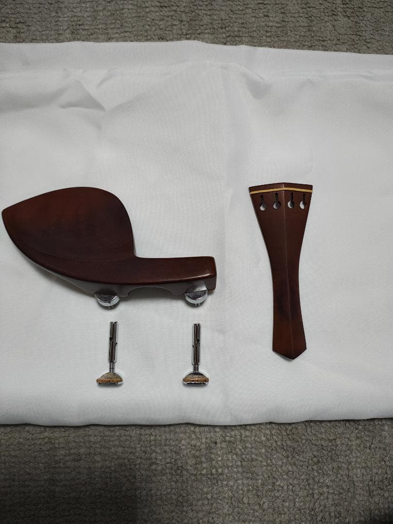 最高級柘植 イタリア製 テールピース 顎当てセット