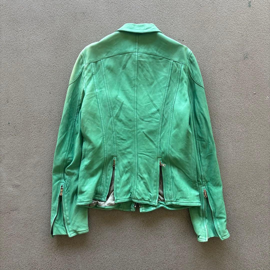 ジャケット・アウター The Viridi-anne calf skin zip riders