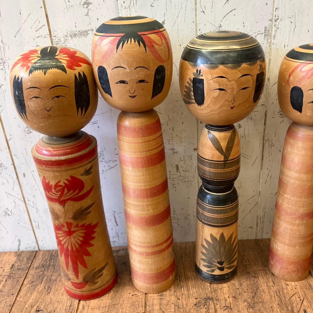 昭和レトロ 木製 こけし 小芥子 温泉こけし 17体セット まとめ売り 日本人形