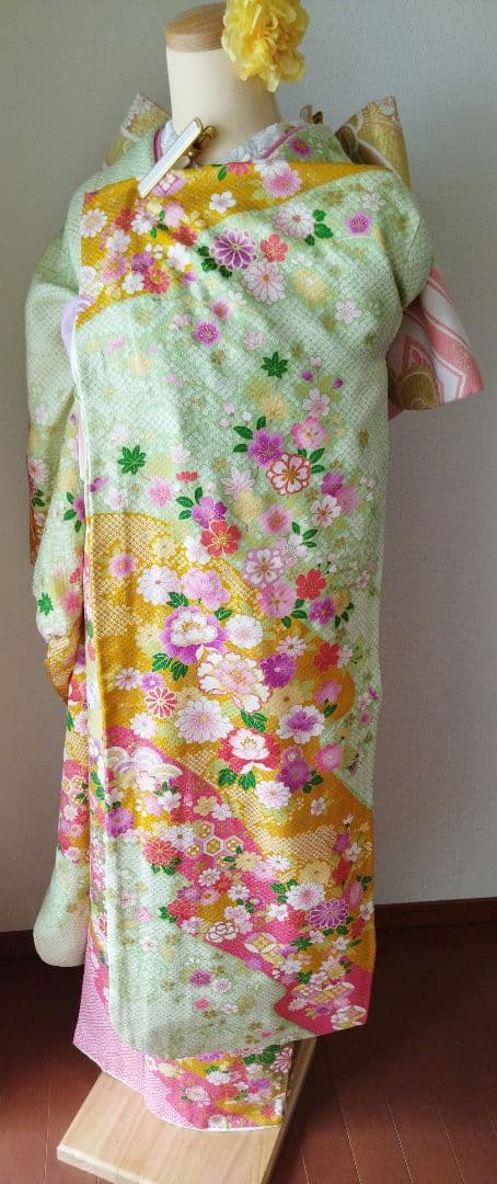 Chibami-u様　426.振袖7点セット 正絹　フルセット　成人式