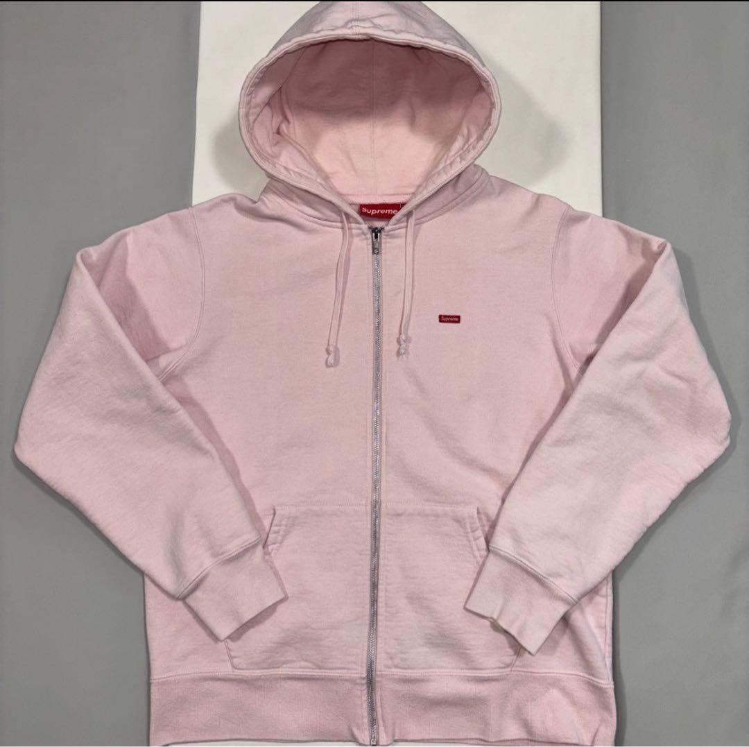 supreme フルジップパーカー　ピンク　フーディ　zip シュプリー