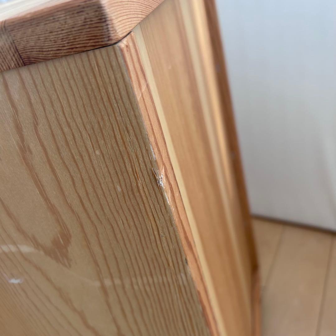 無印良品　パイン材　キャビネット　廃盤品　サイドチェスト　収納　キャスター付き