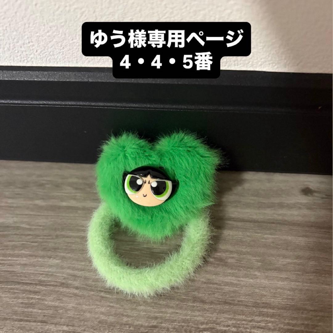 緑色ハート型ヘアアクセサリー