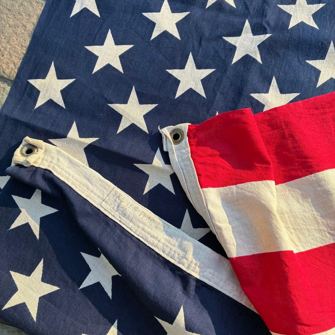 70's〜80's アメリカヴィンテージ星条旗フラッグ　USA製アンティーク雑貨