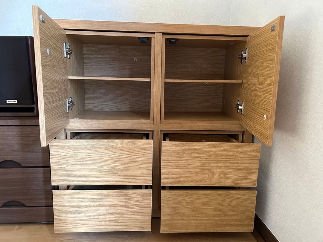 【模様替えのため期間限定】ニトリNITORI 木製ナチュラルウッド　収納棚　軽量