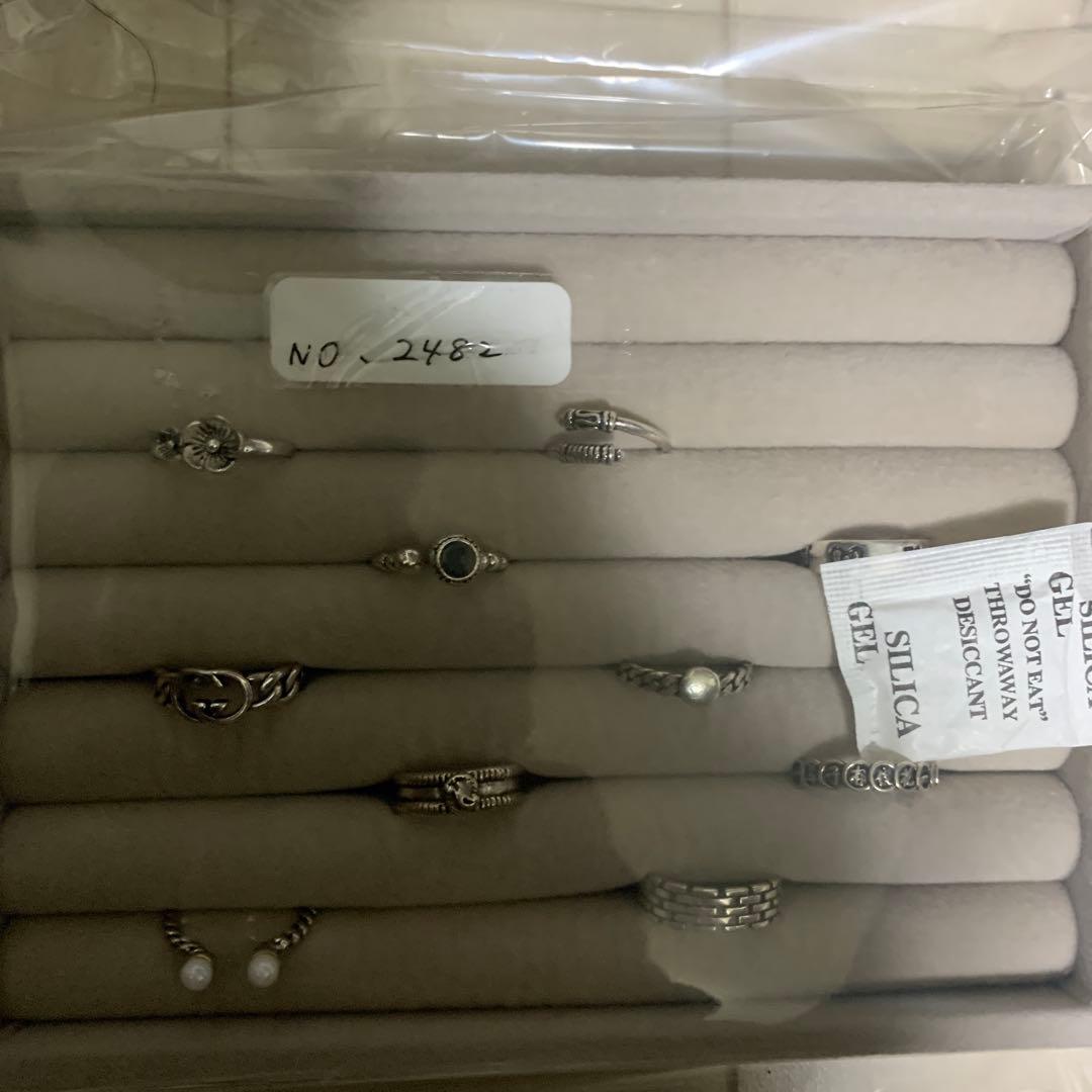 シルバー調リングセット 多様なデザイン9個セット