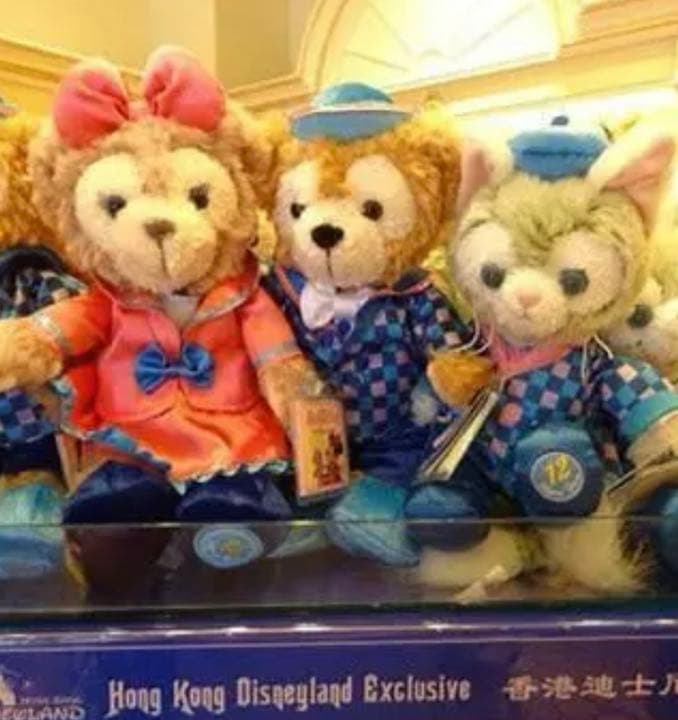 香港ディズニー　ぬいぐるみ　ss　ダッフィー　フレンズ　ジェラトーニ　周年