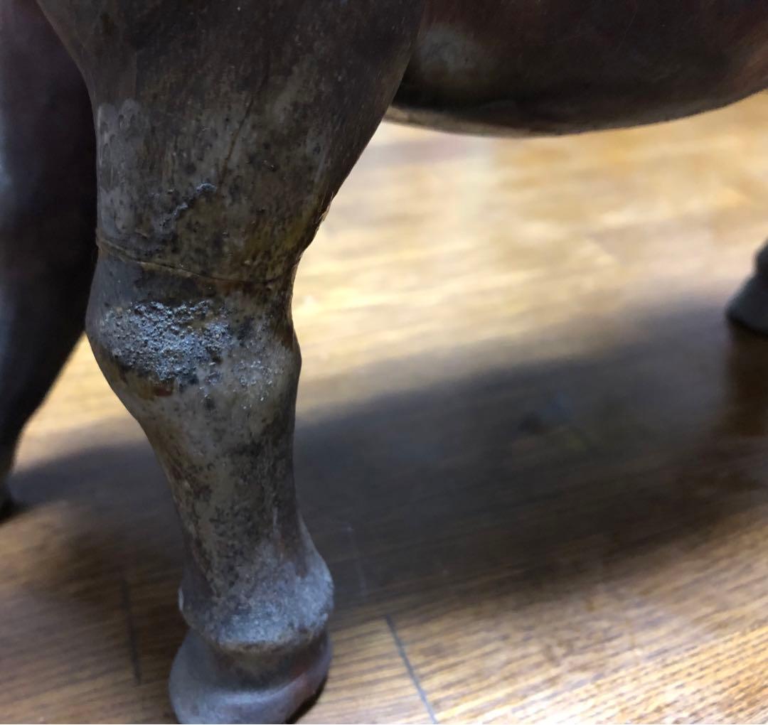 馬の置物　備前焼