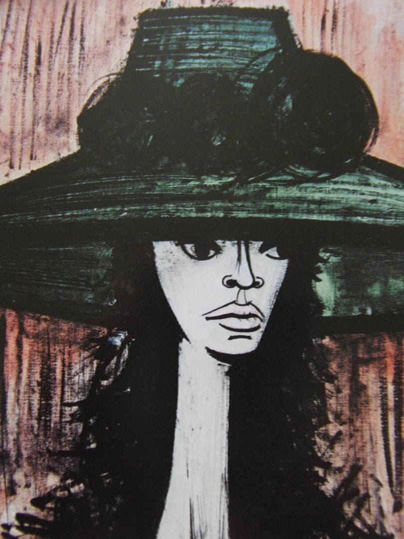 ベルナール・ビュッフェ、「Femme au grand chapeau」