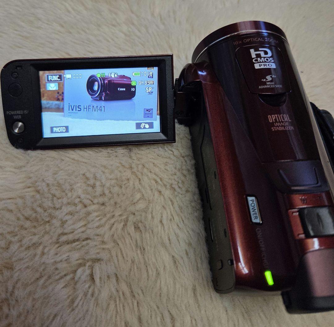 【美品】Canon キャノン iVIS HF M41 レッド ビデオカメラ