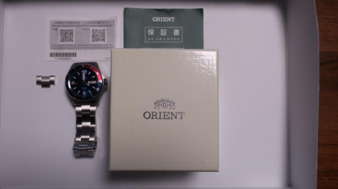 ORIENT 自動巻き腕時計 青黒赤