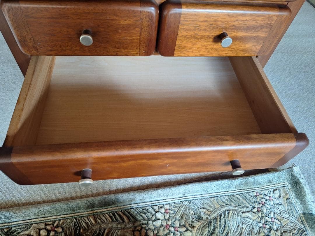 美品！マルニ木工 木製 電話台 キャビネット 飾り棚