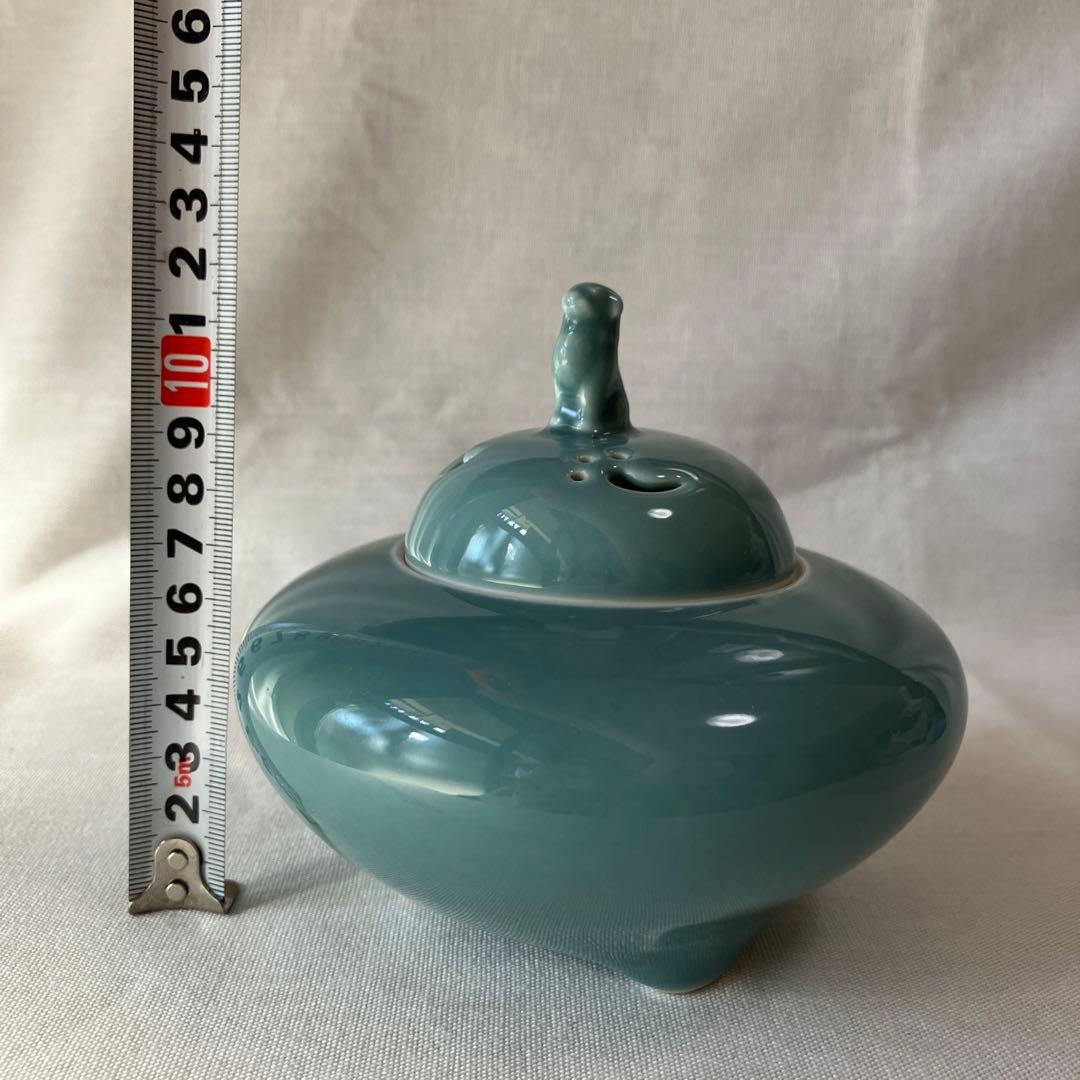 深川製磁　深川製　有田焼　香炉　犬摘み　三足　茶道具　箱付き　ヴィンテージ　レア