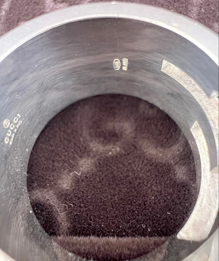 GUCCI グッチ Gロゴ ワイドリング指輪 シルバー 925 18号 箱付き