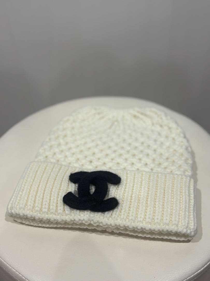 CELINE ホワイト ニット帽