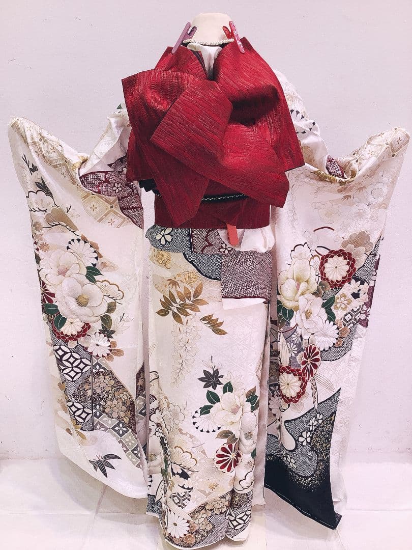 振袖フルセット　白古典