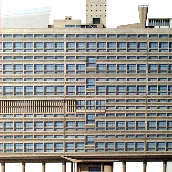 額装済/ユニテ ダビタシオン/ル コルビジェ/インテリア/アート/ポスター