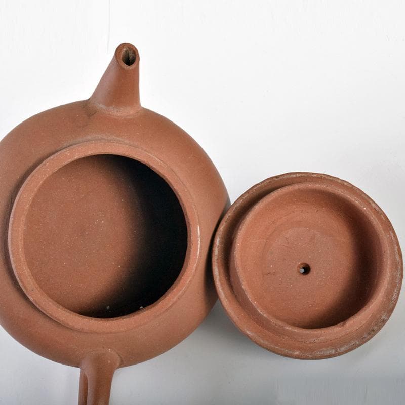 中国　花間伴咏月下侶吟　紫砂　朱泥　急須　茶壷　M　R7654