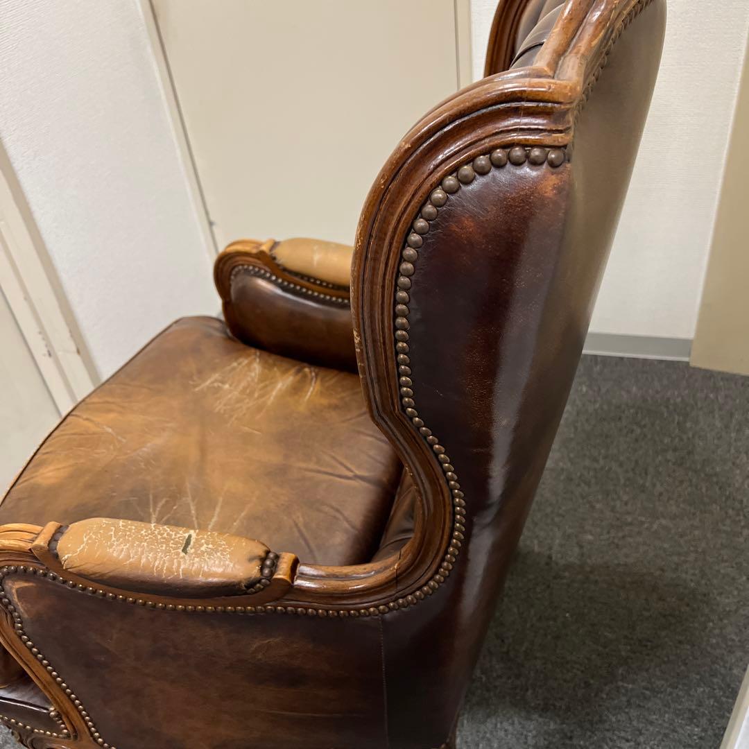 アンティーク調 チェスターフィールド ヴィンテージ ヴィクトリアン 彫刻 猫脚