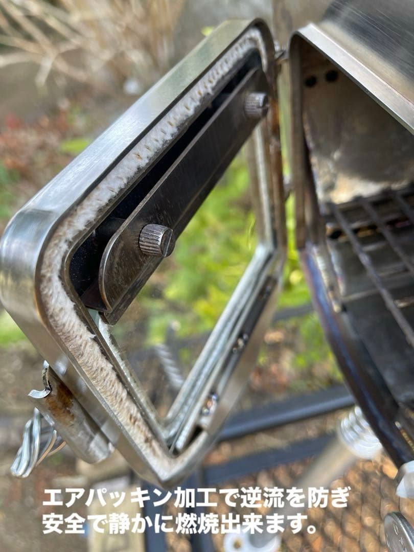 安全 外気吸入 薪ストーブ テンマク x WINNERWELL サイドビュー M