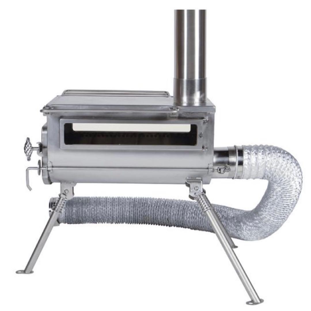 安全 外気吸入 薪ストーブ テンマク x WINNERWELL サイドビュー M