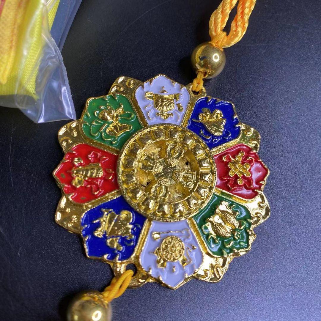 最強の金運！Ghau prayer box 彩繪 手描きザキラムペンダント八吉祥