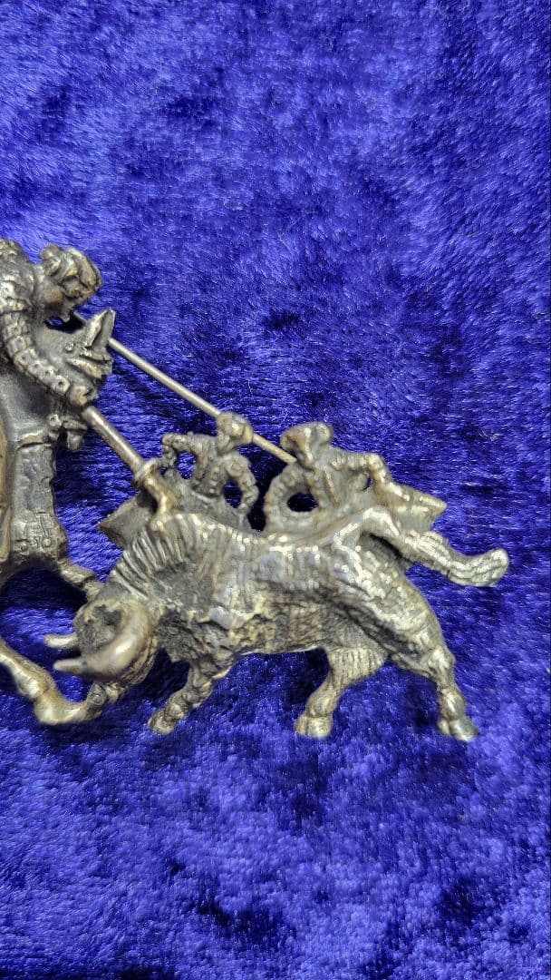 値下げ！ヴィンテージ メキシコ925 銀製 シルバーブローチ 闘牛士 繊細