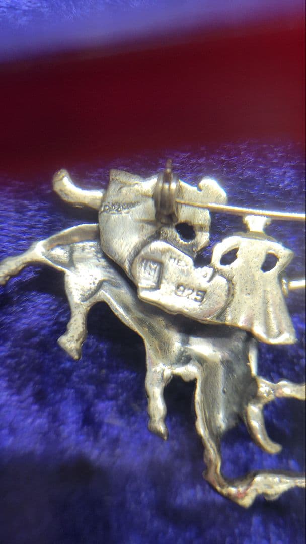 値下げ！ヴィンテージ メキシコ925 銀製 シルバーブローチ 闘牛士 繊細
