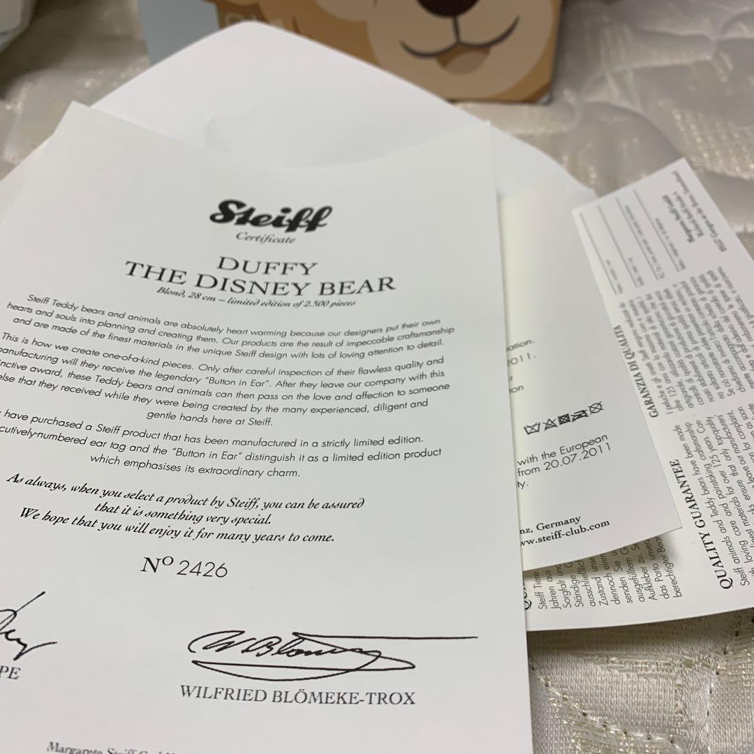 ディズニー TDS 10周年記念 数量限定2500体 シュタイフ ダッフィー