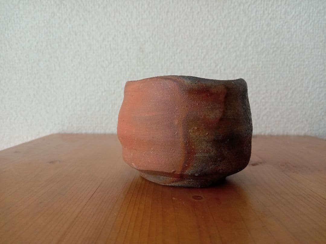 備前焼　中村真ぐいのみ　中村六郎　中村和樹 共箱　共布　栞あり