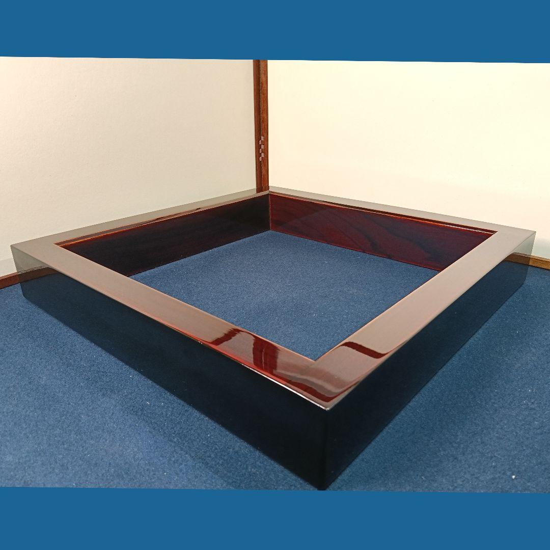 AM72 輪島塗 炉縁 塗師白尾友一 木地呂塗 共箱 茶道具 美品