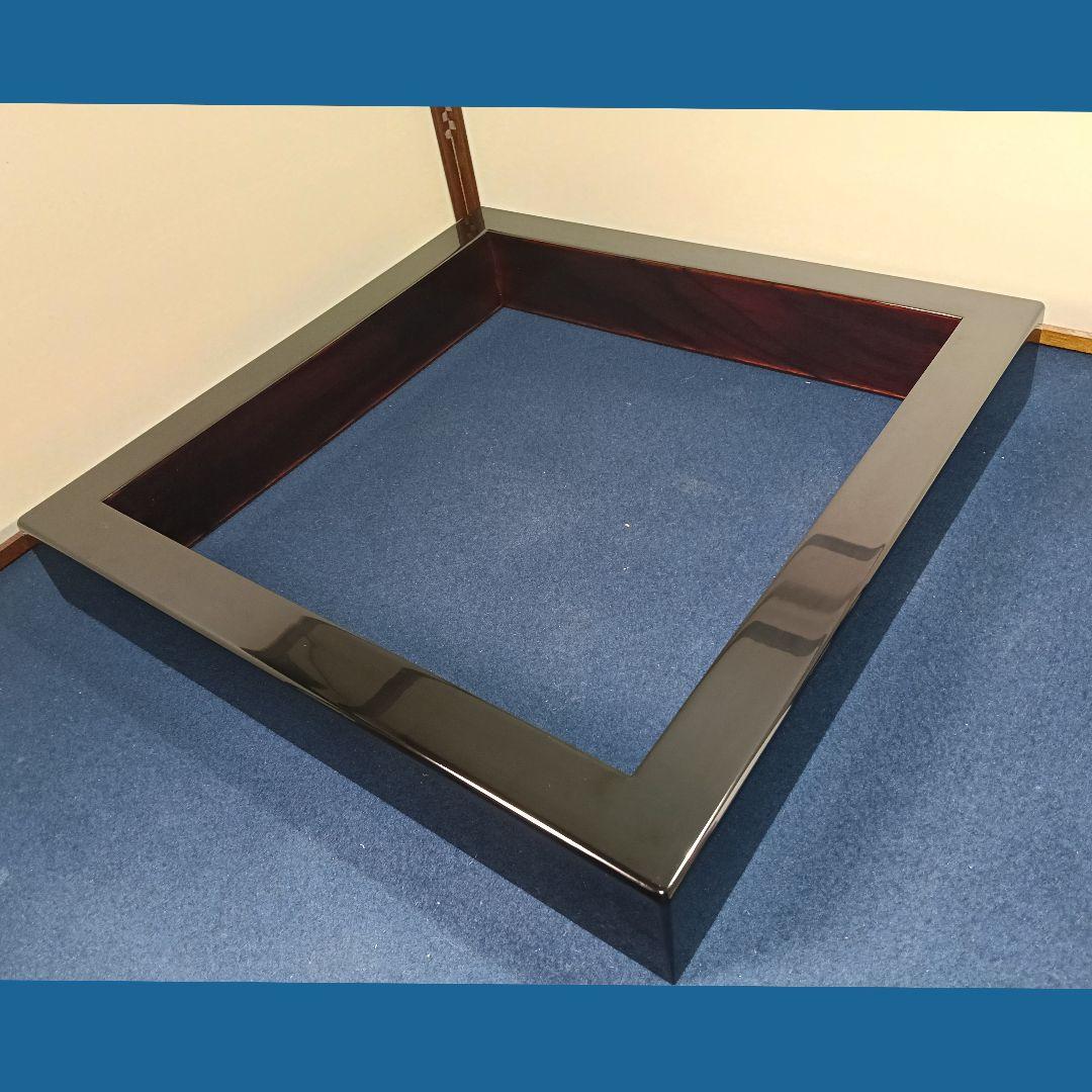 AM72 輪島塗 炉縁 塗師白尾友一 木地呂塗 共箱 茶道具 美品