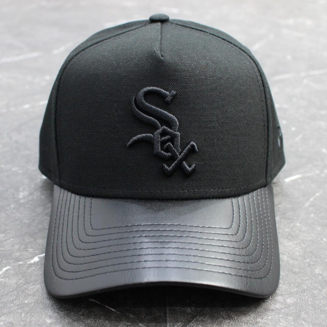 NEW ERA 9FORTY WHITE SOX CAP レザーバイザーキャップ