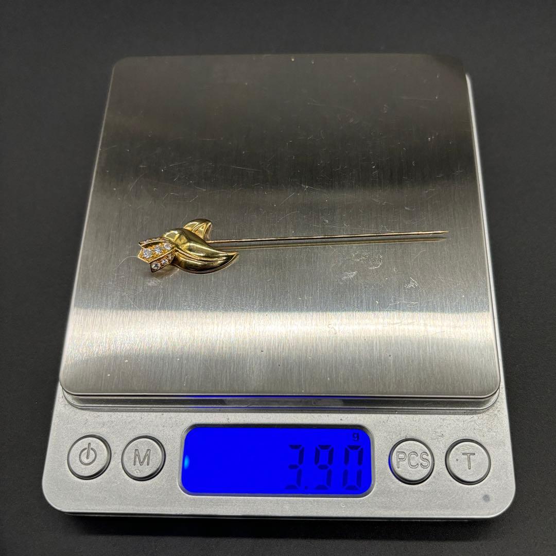 美品!! ディオール K18 OR750 ダイヤモンド ブローチ　約3.9g