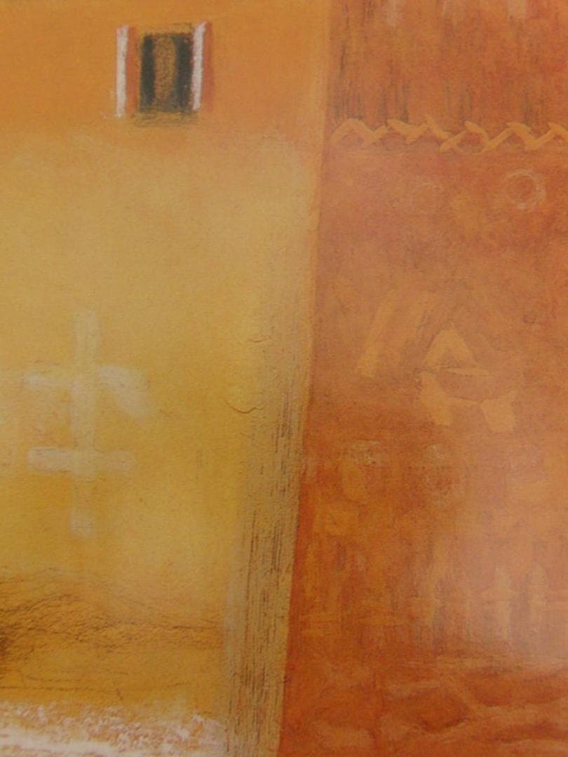 秋野不矩、【アフリカの民家】、希少な額装用画集より、新品額装付、状態良好