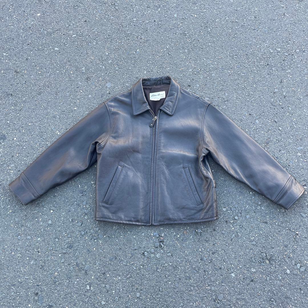 eddie bauer 2000s leather jacket 短丈 io